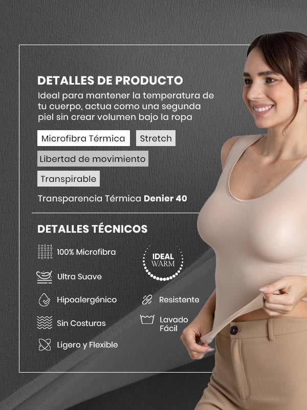 Chemisette térmica sin manga