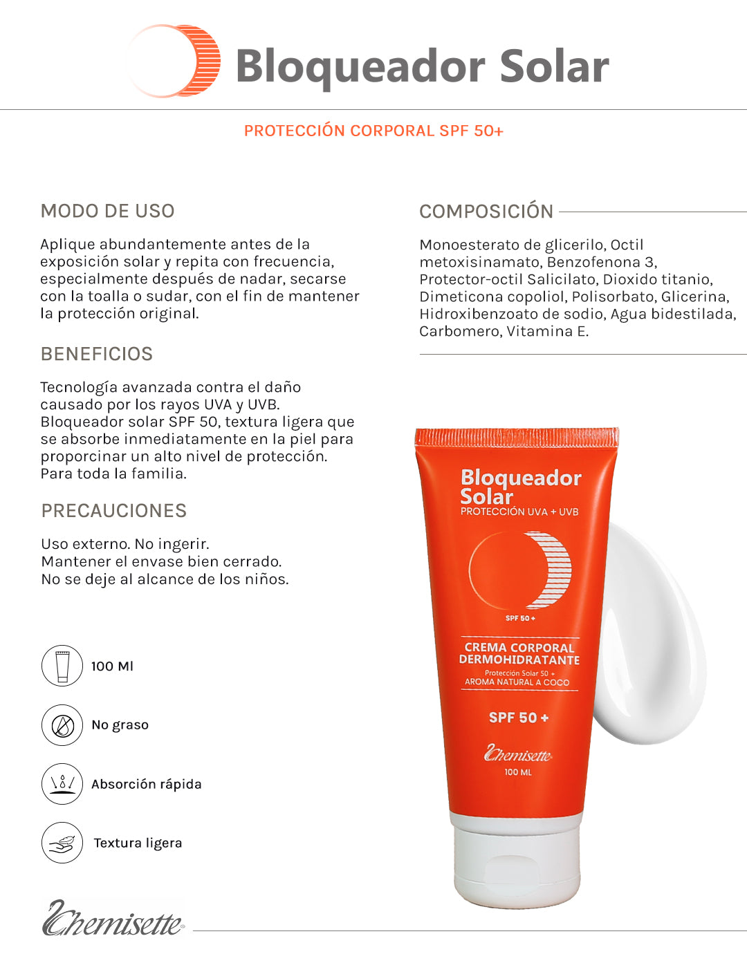Protector Solar Cuerpo 50