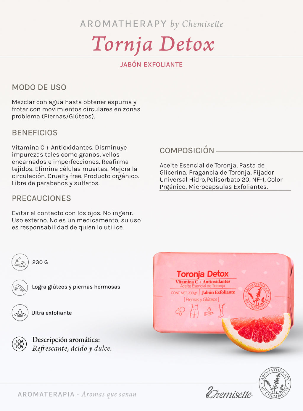 Jabón Exfoliante Toronja